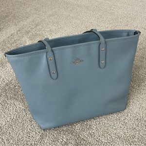 Baby Blue Coach Tote Purse Bag